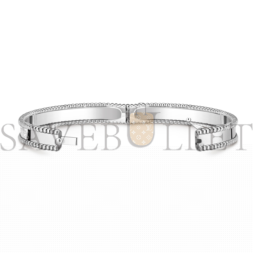 VAN CLEEF ARPELS PERLÉE SIGNATURE BRACELET, MEDIUM MODEL - WHITE GOLD  VCARP3K800